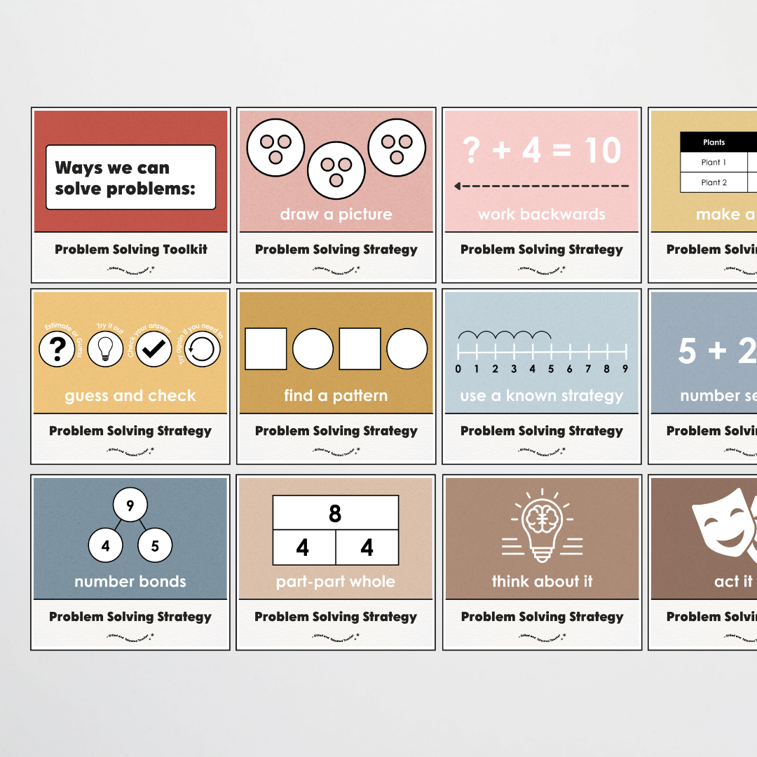 Lower Grades Problem Solving Strategy Toolkit - Little Circus Classroom Decor - Teacher Resources & Classroom Decor