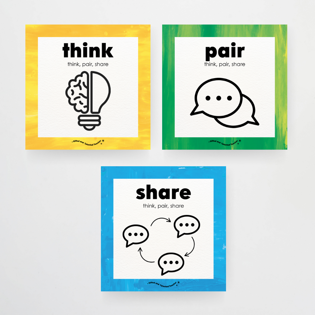 Pete Cromer: Think, Pair, Share Wall Display and Digital Square Icons - Australian Fauna and Flora Classroom Decor