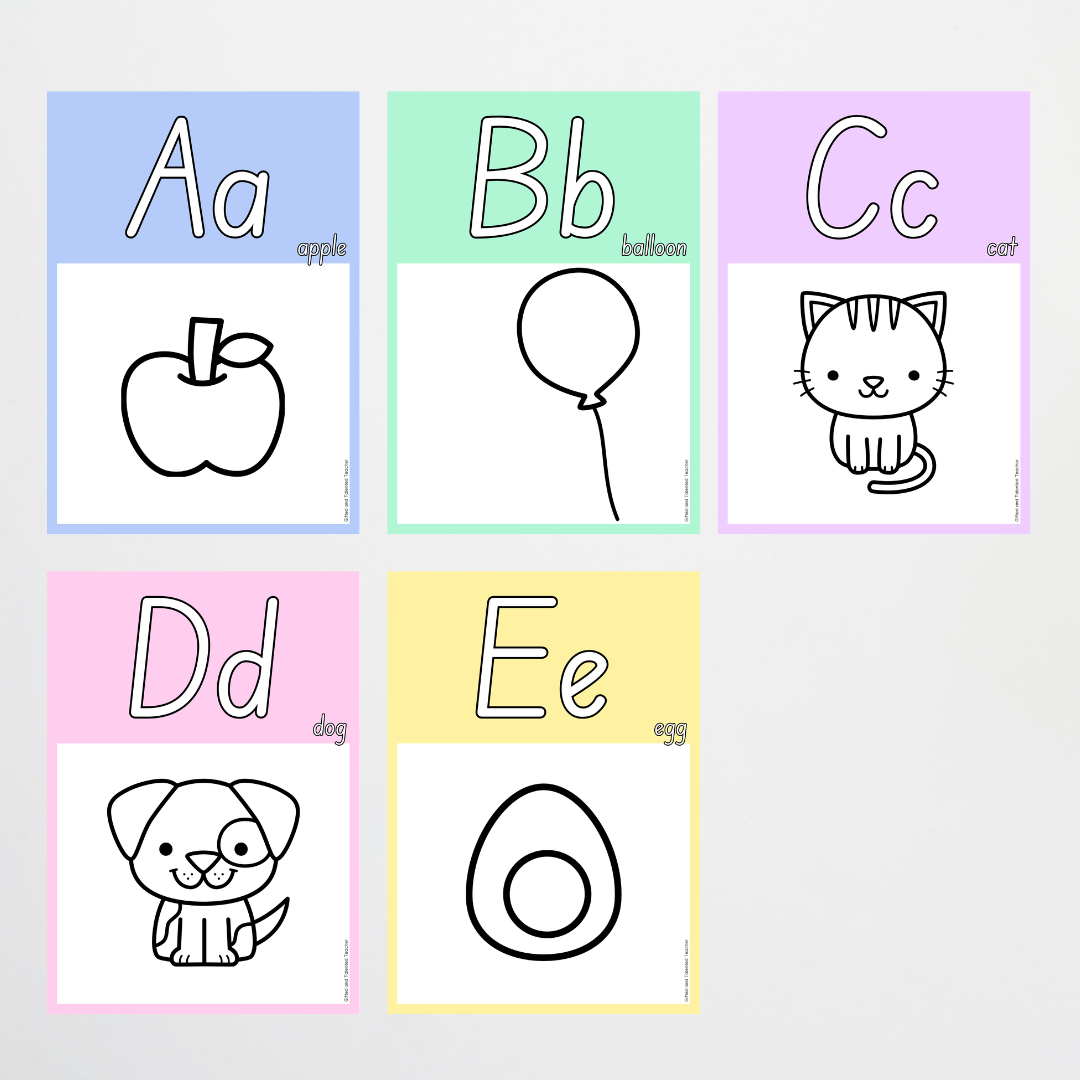Alphabet Posters - School Doodles Classroom Decor - Teacher Resources & Classroom Decor