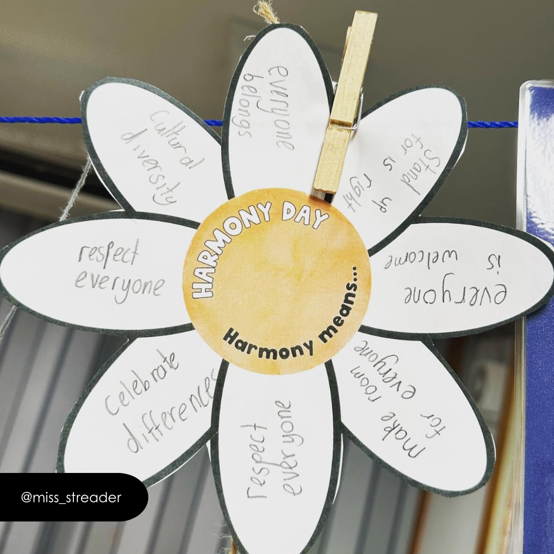 Harmony Day and Harmony Week: Dot Display and Flower Activity - Teacher Resources & Classroom Decor