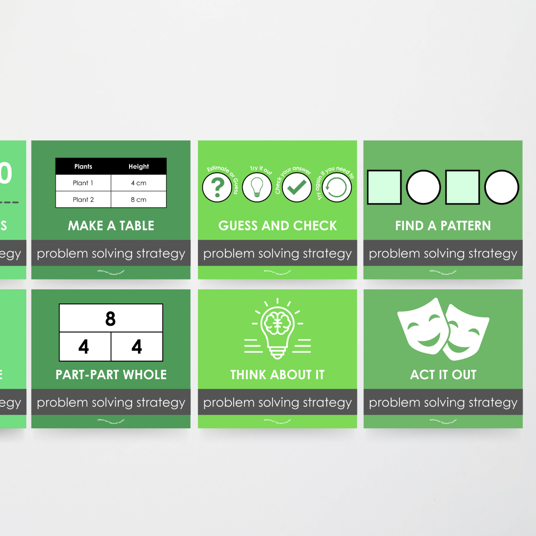 Lower Grades Problem Solving Strategy Toolkit - Leafy Greens Classroom Decor - Teacher Resources & Classroom Decor