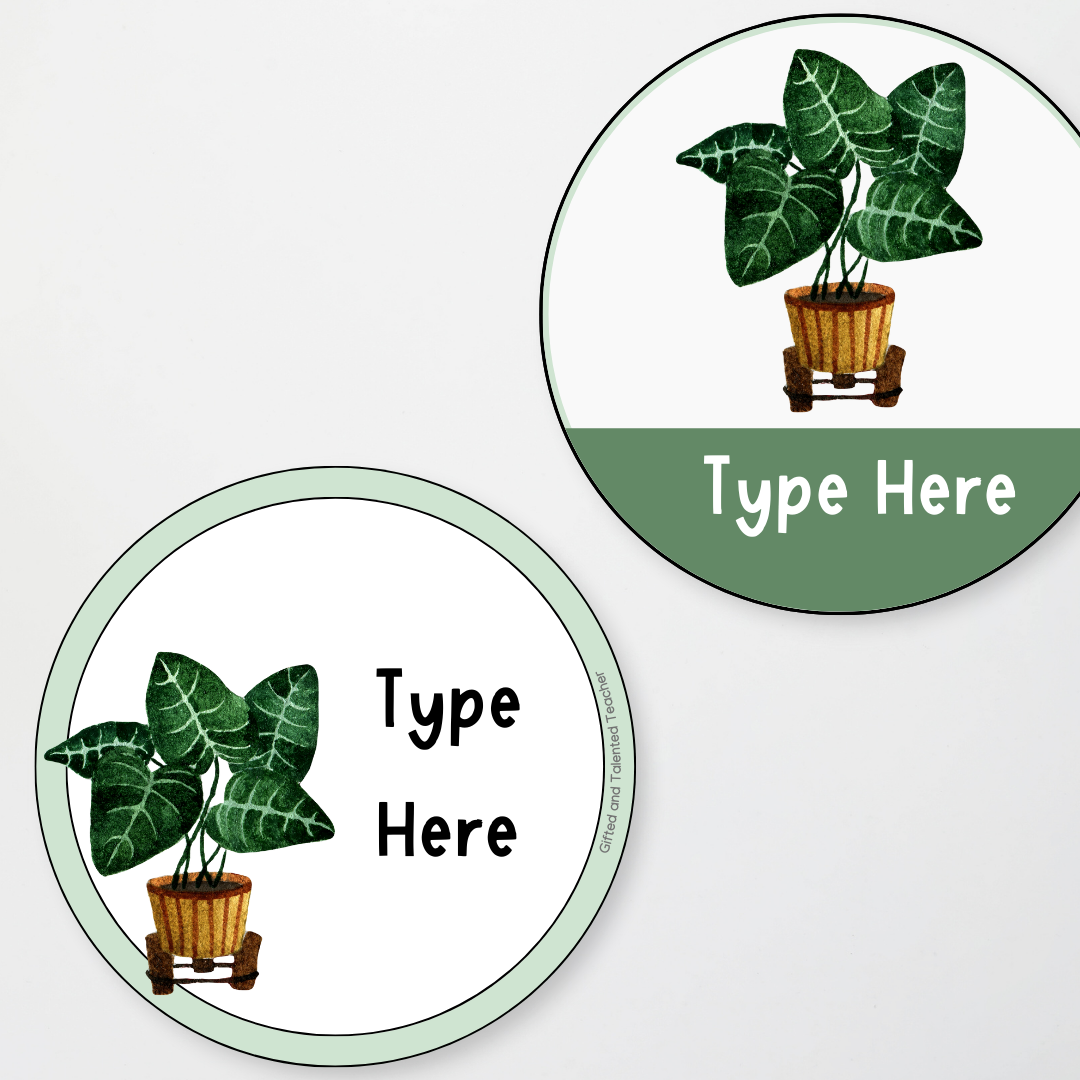 Circle Labels - Boho Botanical Classroom Decor - Teacher Resources & Classroom Decor