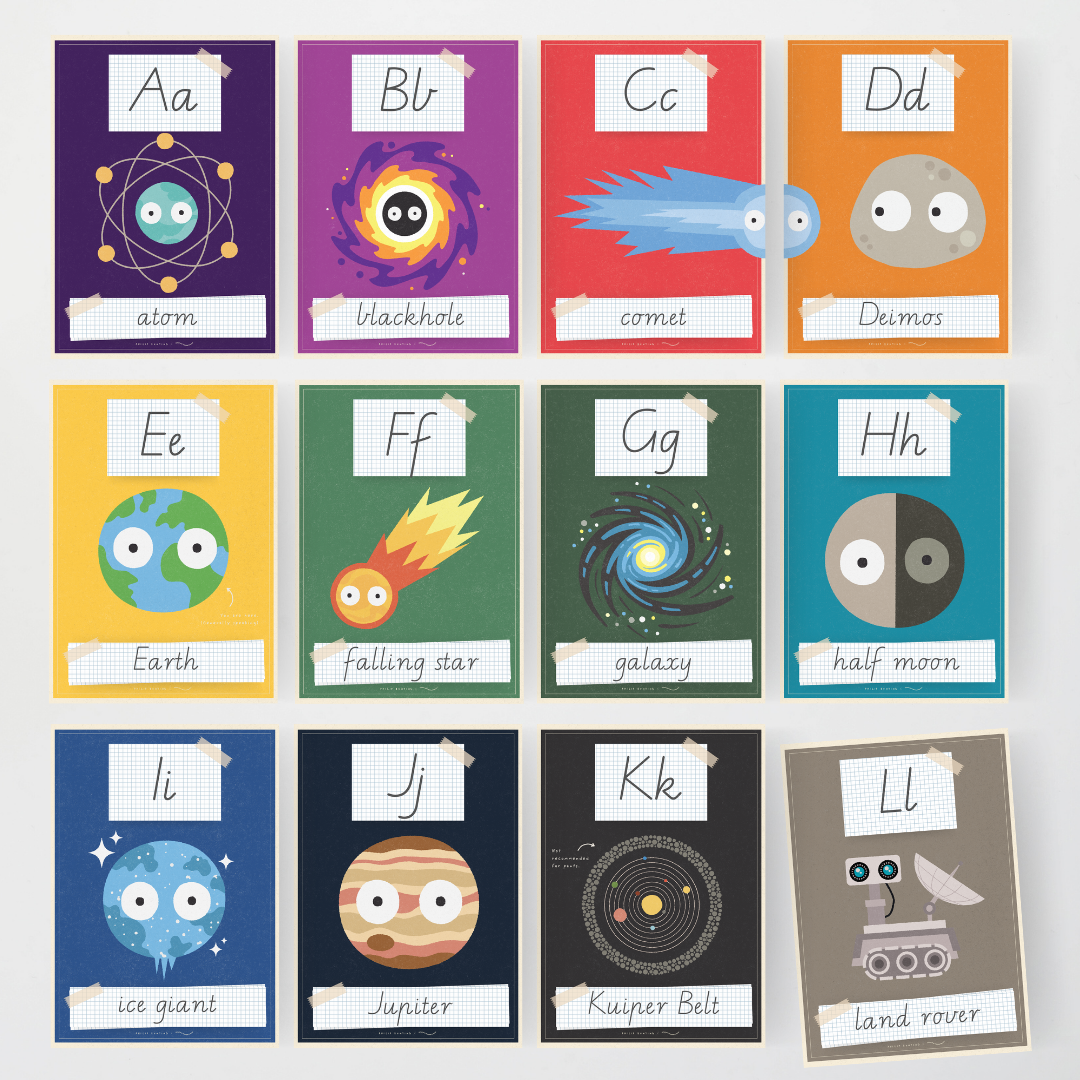 Philip Bunting: Alphabet Posters (Upper Grades) - Watch this Space Classroom Decor