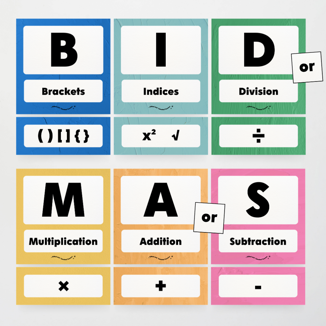 BIDMAS Order of Operations - North America Classroom Decor - Teacher Resources & Classroom Decor