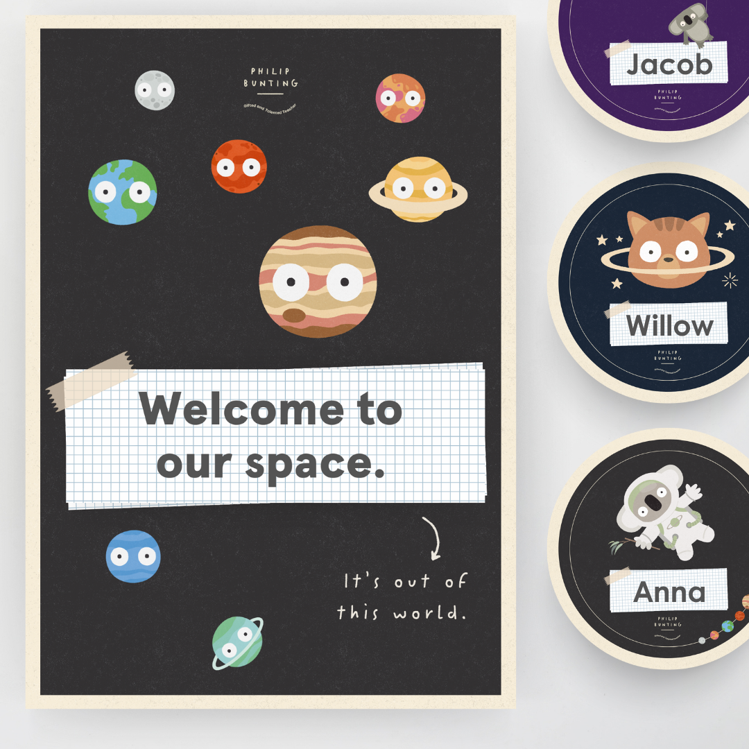 Philip Bunting: Classroom Door Display - Watch this Space Classroom Decor