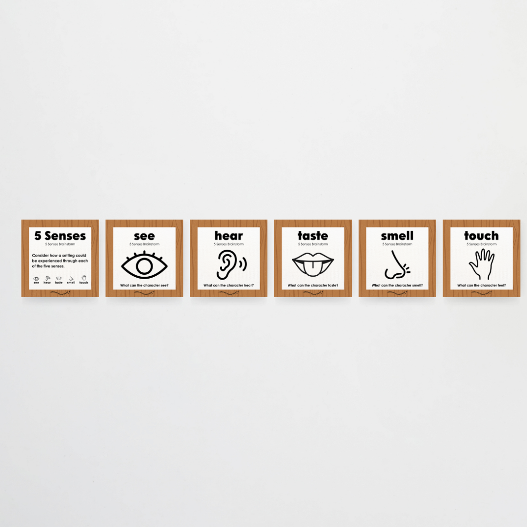 5 Senses Brainstorm Posters - Back To School Classroom Decor
