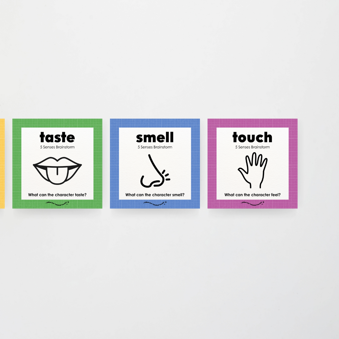 5 Senses Brainstorm Posters - Back To School Classroom Decor