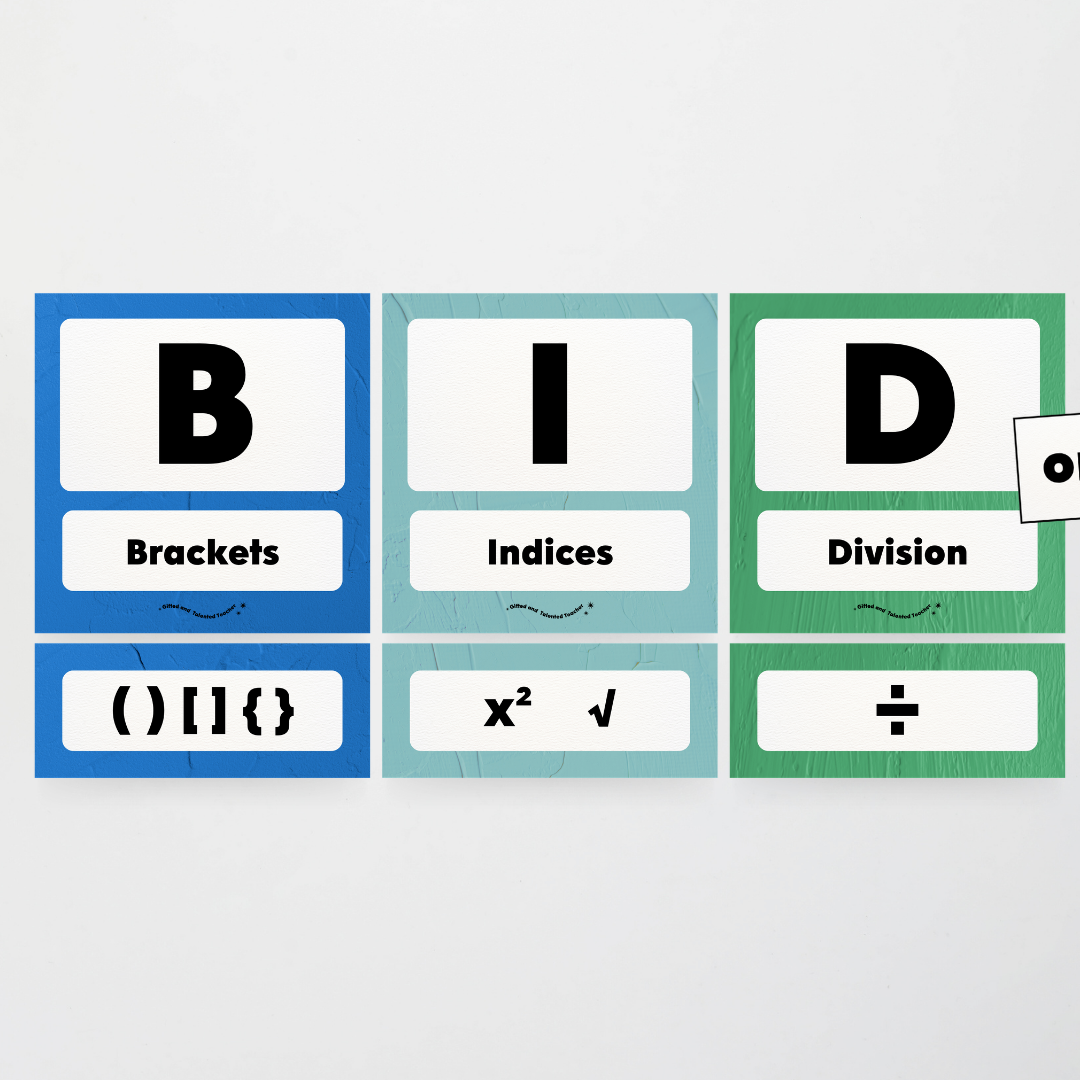 BIDMAS Order of Operations - North America Classroom Decor - Teacher Resources & Classroom Decor