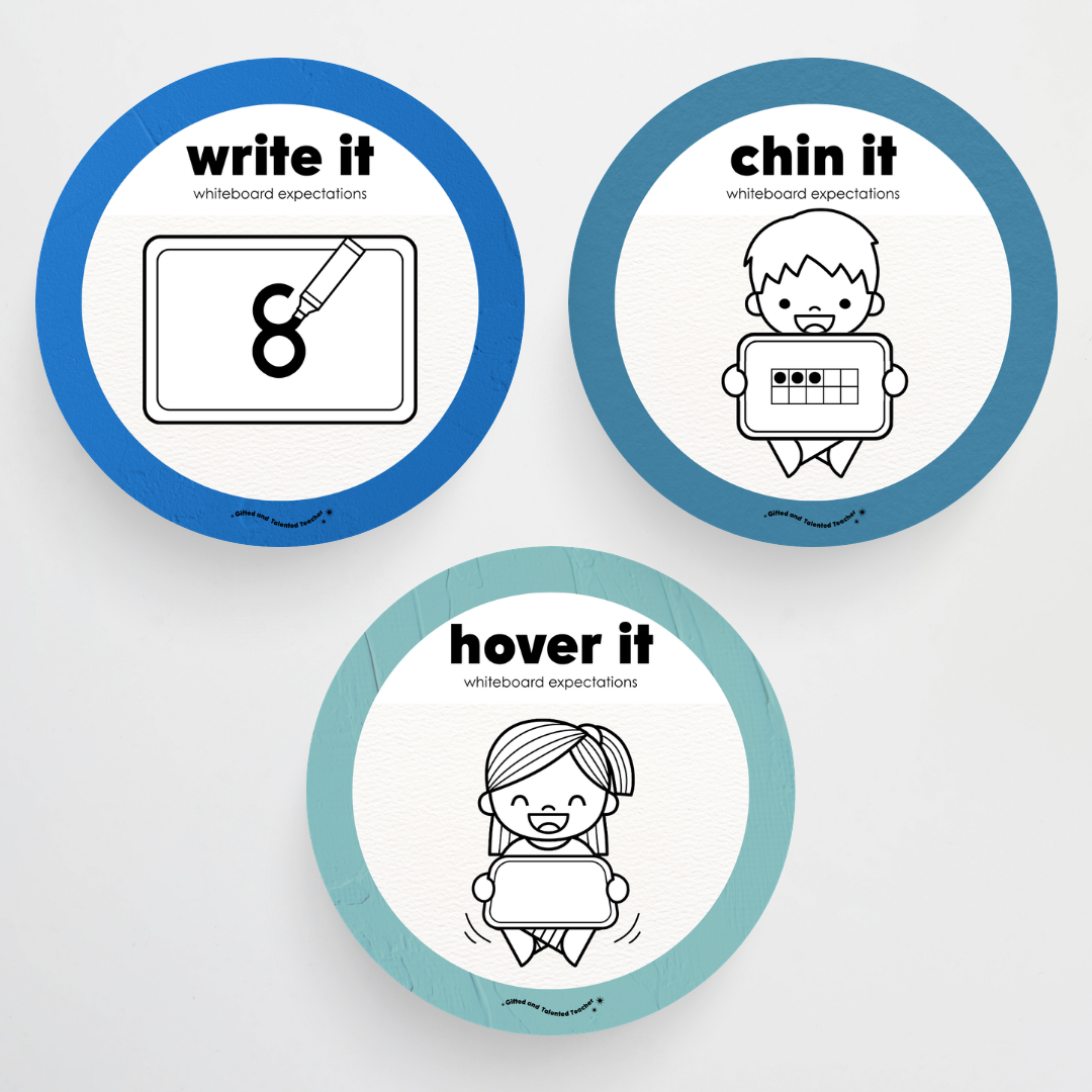 Mini Whiteboard Expectations, Prompts and Cues: Circle Icons - North America Classroom Decor - Teacher Resources & Classroom Decor