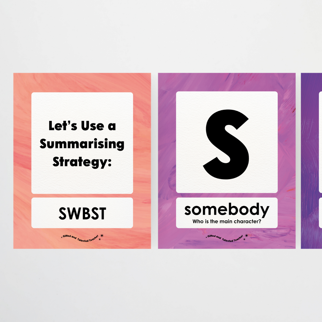 Summarising the Text: SWBST Somebody, Wanted, But, So Then - Insect Life Classroom Decor