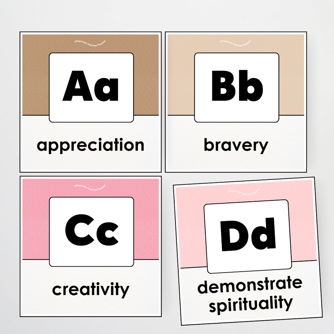 A-Z Character Strengths - Farmers Market Classroom Decor