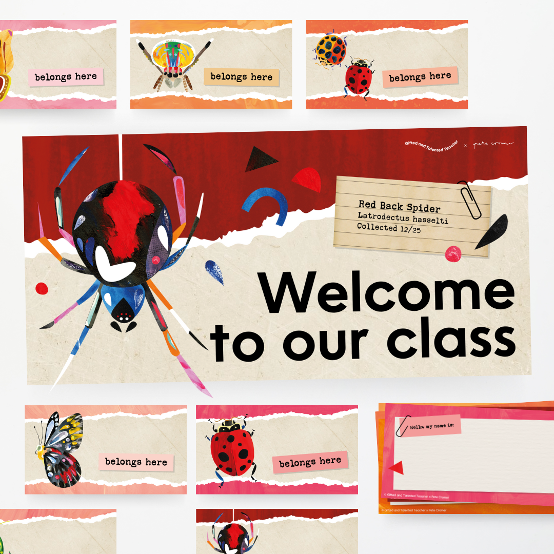 x Pete Cromer - Insect Life Classroom Decor Bundle - Teacher Resources & Classroom Decor