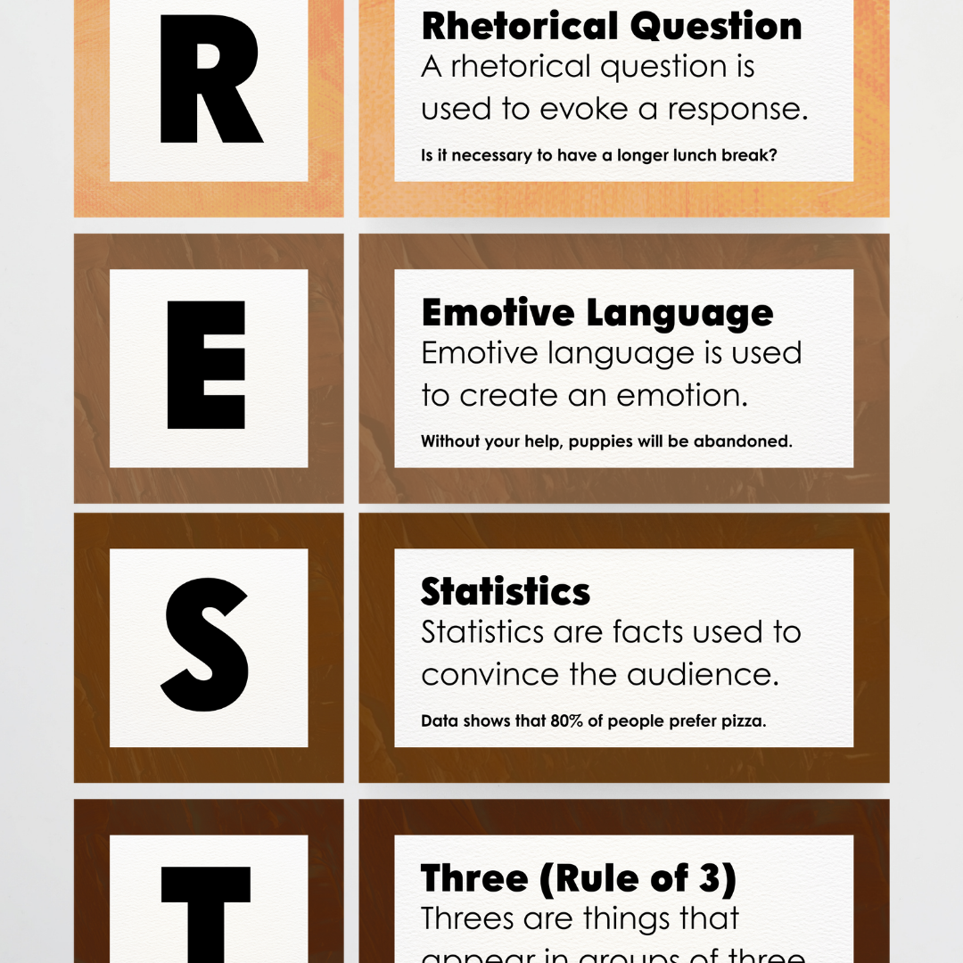 Persuasive Devices: AFOREST - Neutral Classroom Decor - Teacher Resources & Classroom Decor