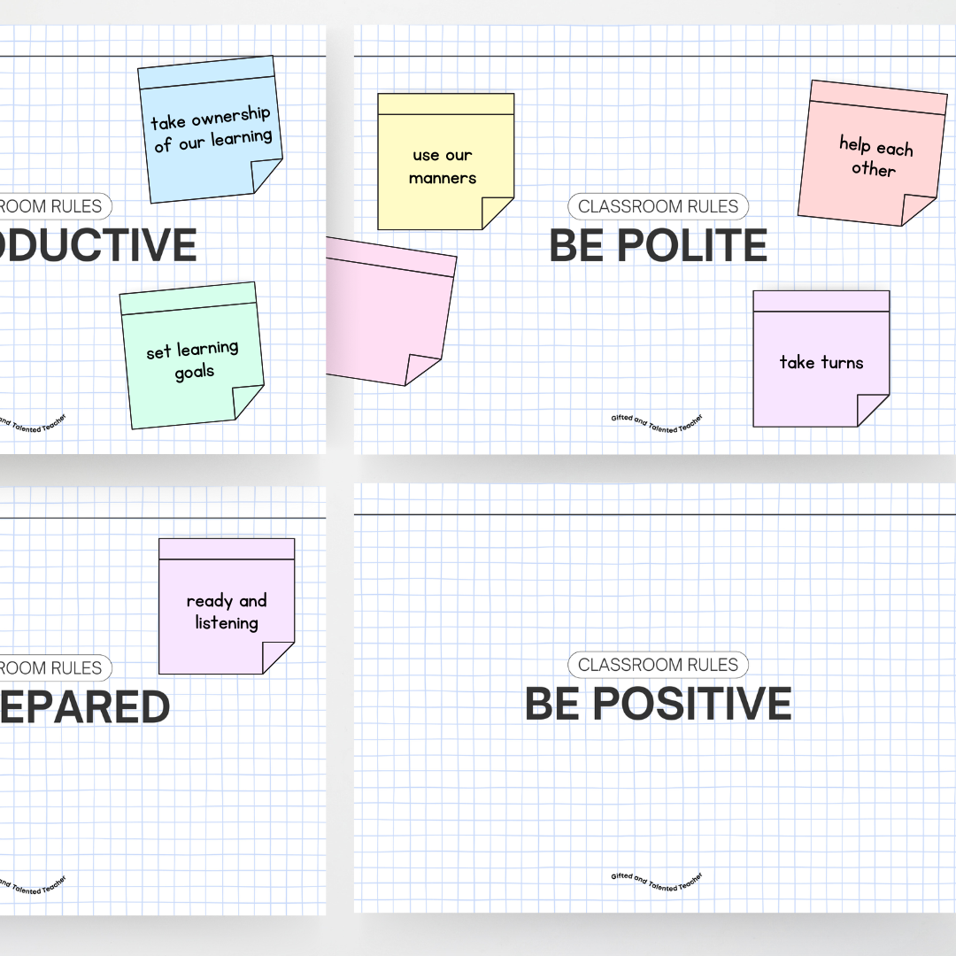Classroom Rules - School Doodles Classroom Decor - Teacher Resources & Classroom Decor