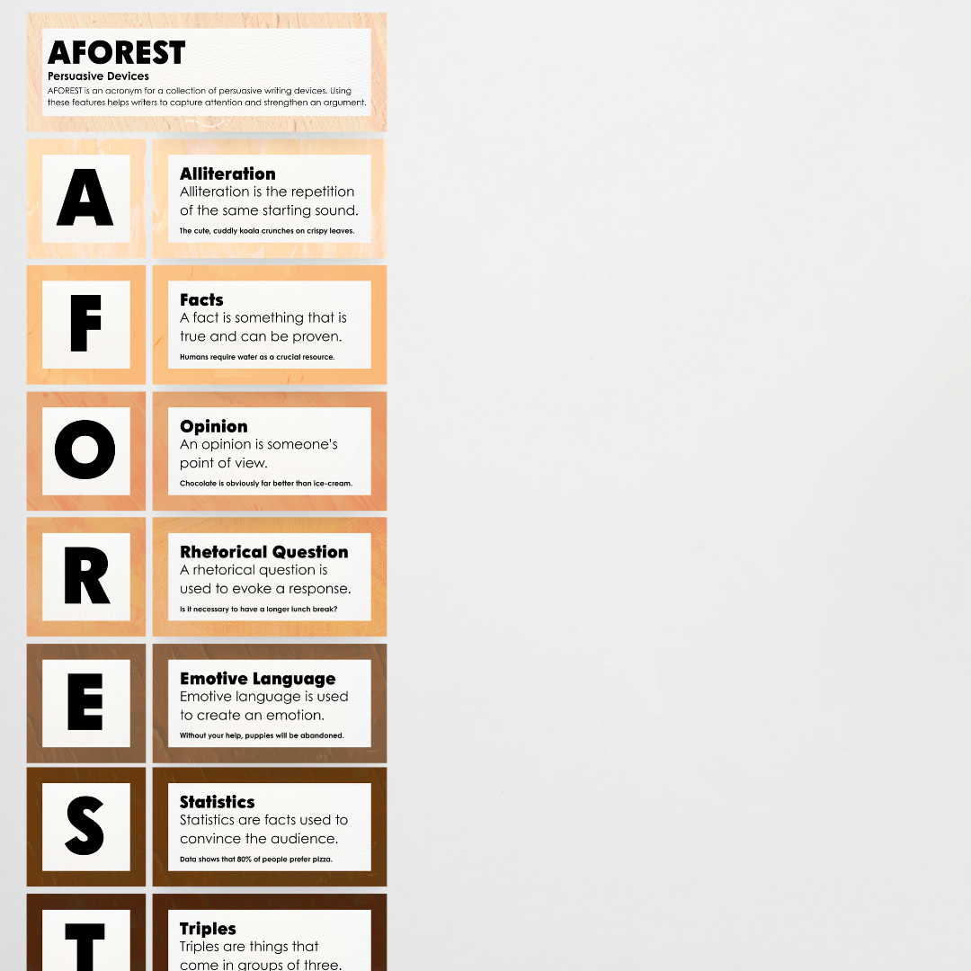 English and Literacy Posters Bundle - Neutral Classroom Decor