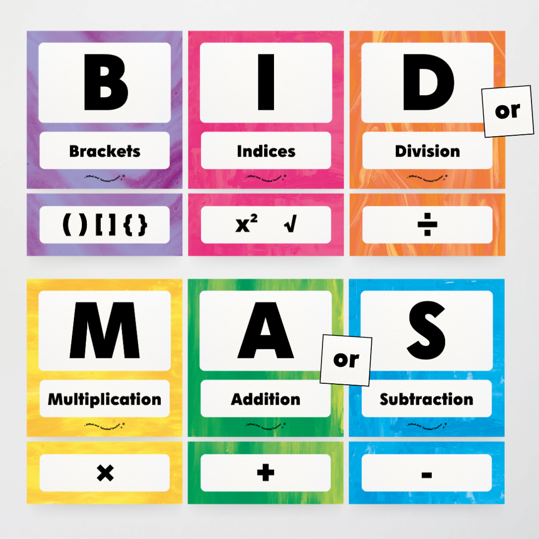 BIDMAS Order of Operations - Australian Fauna and Flora Classroom Decor - Teacher Resources & Classroom Decor