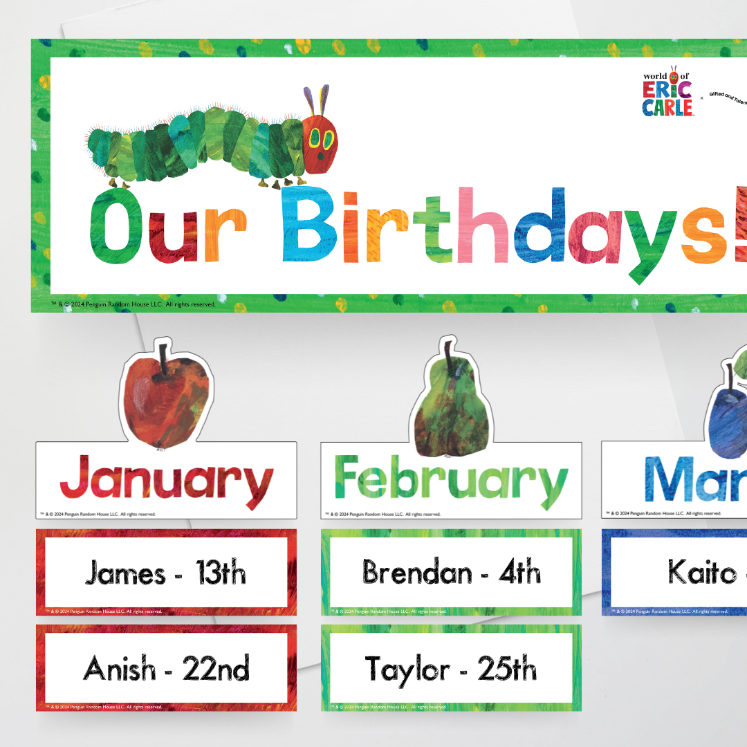 x World of Eric Carle - The Very Hungry Caterpillar™ Classroom Decor Bundle - Teacher Resources & Classroom Decor