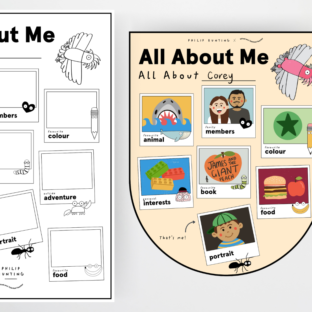 Philip Bunting: All About Me Back to School Activities - Watch this Space Classroom Decor - Teacher Resources & Classroom Decor