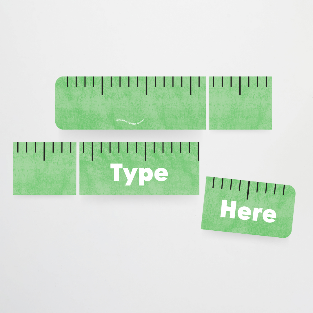 School Ruler Flip Calendar - Leafy Greens Classroom Decor