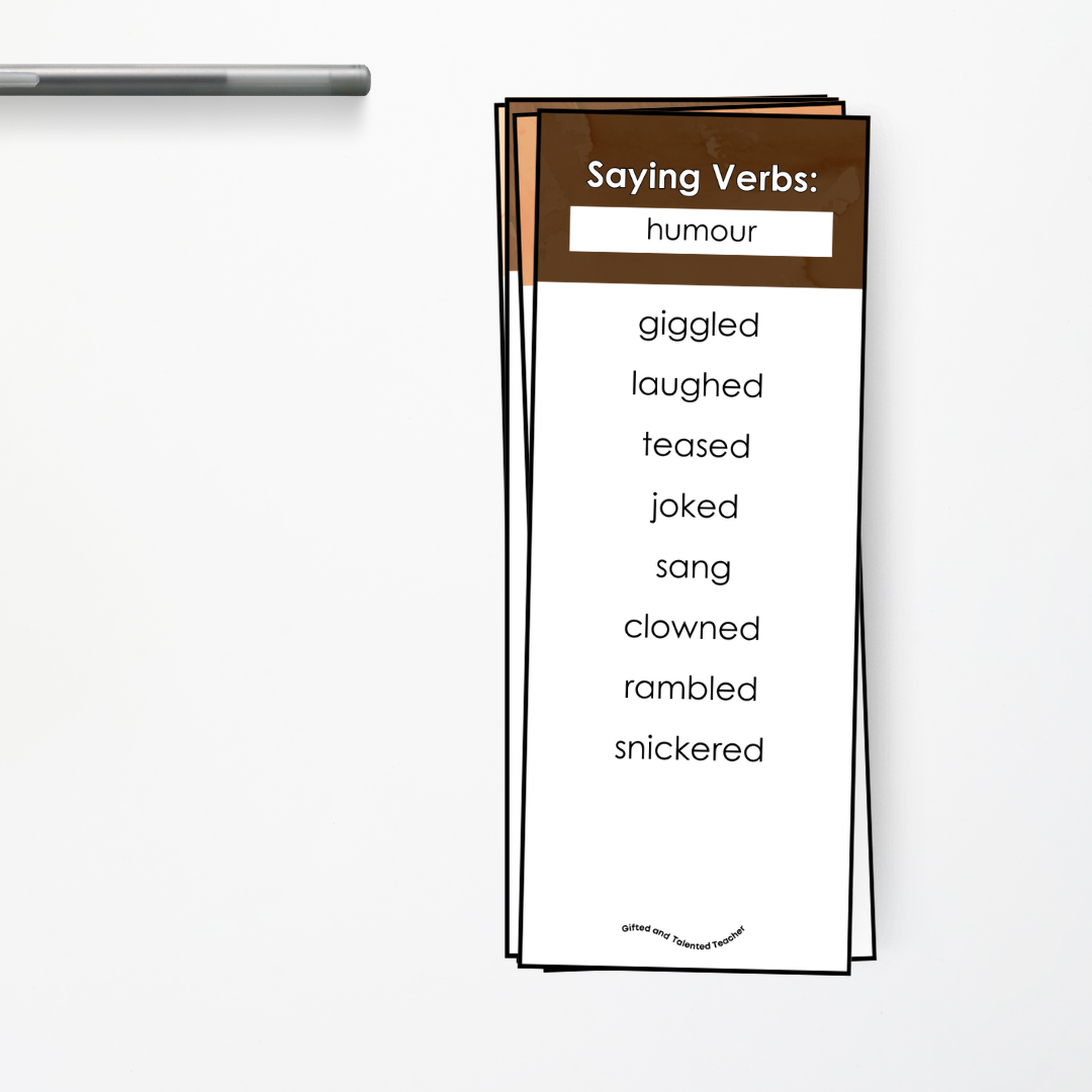 Saying Verbs - Dialogue and Direct Speech - Teacher Resources & Classroom Decor