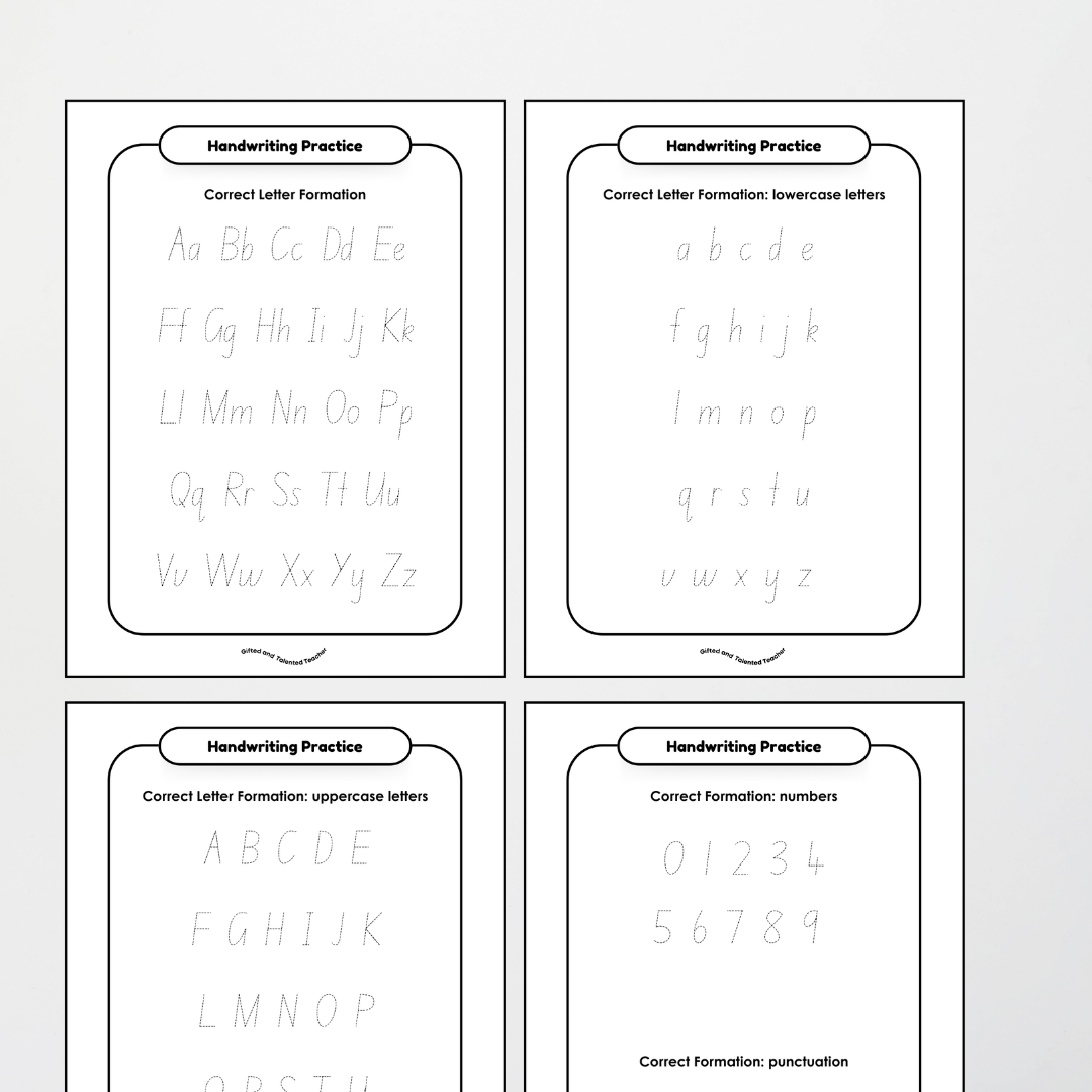 New South Wales Foundation Font Handwriting Tracing Mats - Rainbow - Teacher Resources & Classroom Decor