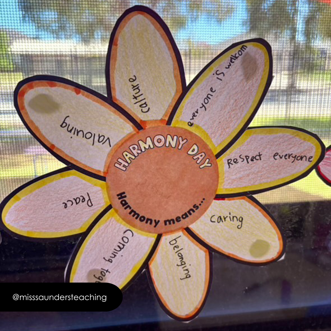 Harmony Day and Harmony Week: Dot Display and Flower Activity - Teacher Resources & Classroom Decor