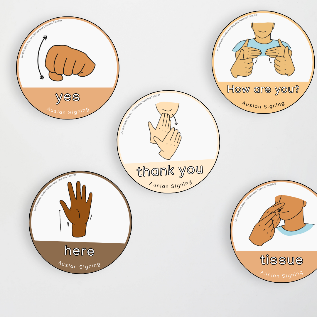 Livi Creations Studio: Auslan Classroom Signing - Auslan Classroom Decor - Teacher Resources & Classroom Decor