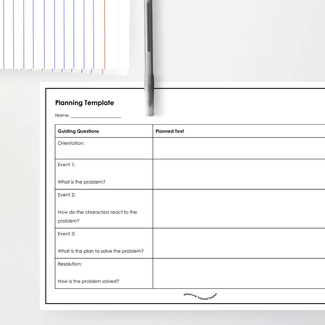 Planning Template: Imaginative Text Scaffold