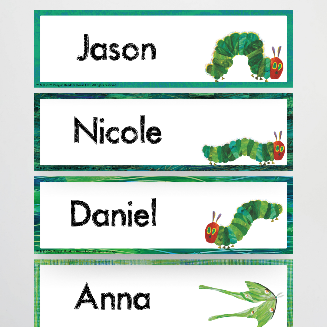 Rectangle Tote Tray Labels - The Very Hungry Caterpillar™ - Teacher Resources & Classroom Decor