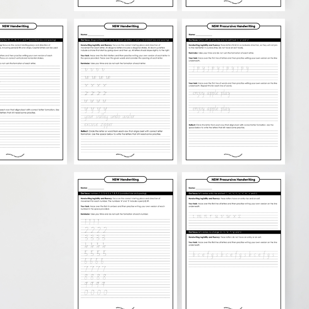 Stage 2 NSW Instructional Sequence Handwriting Activities - Teacher Resources & Classroom Decor