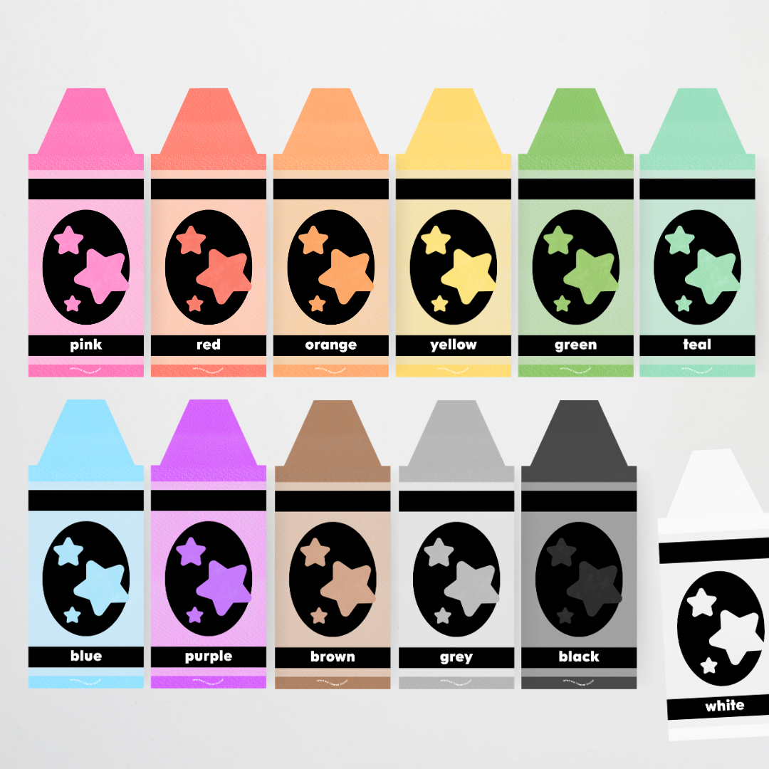 Crayon Colour/Color Posters - Rainbow Classroom Decor