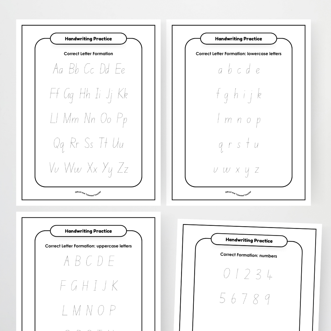 New South Wales Foundation Font Handwriting Tracing Mats - Neutral - Teacher Resources & Classroom Decor