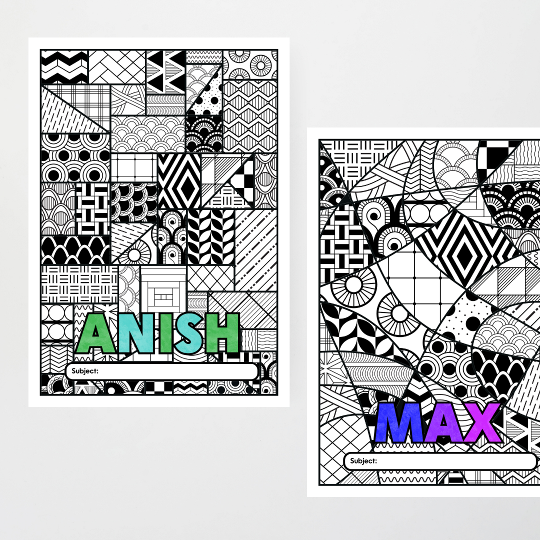 Zentangle Book Cover Art Activity - Back to School Resource - Teacher Resources & Classroom Decor