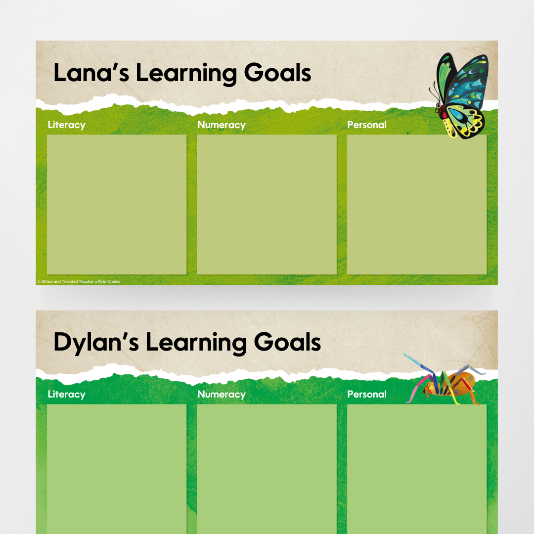 Pete Cromer: Goal Setting Bundle - Insect Life Classroom Decor - Teacher Resources & Classroom Decor