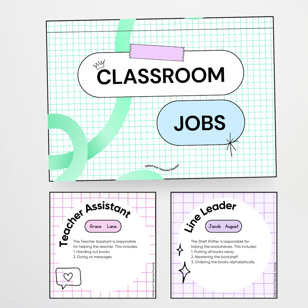 Classroom Jobs - School Doodles Classroom Decor - Teacher Resources & Classroom Decor