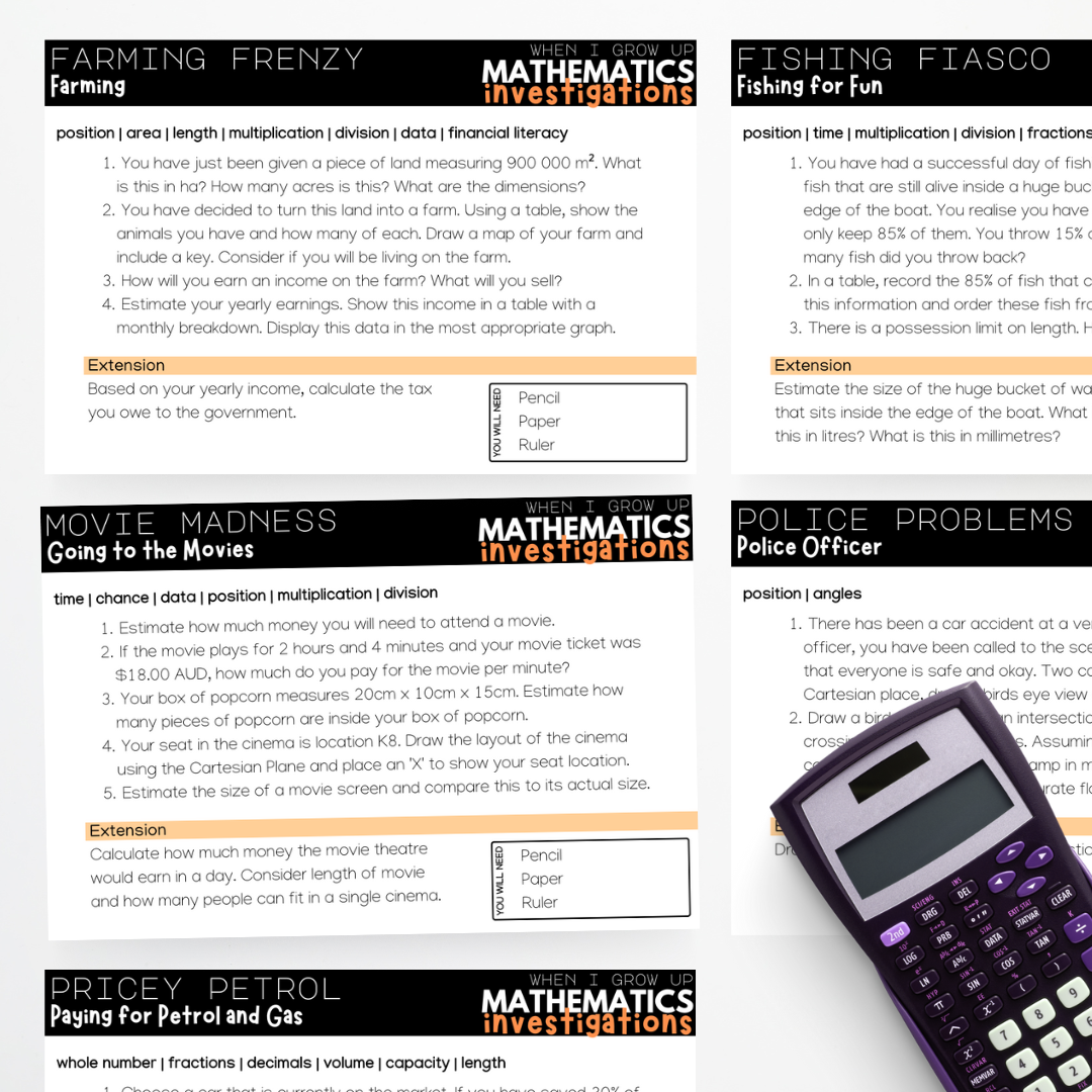 Volume 2: When I Grow Up - Mathematics Investigations