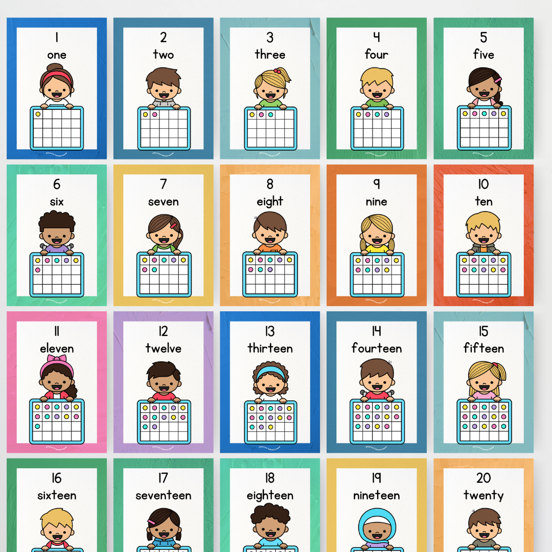 Ten Frames Posters - Place Value Posters: Numbers 0-20 North America Classroom Decor - Teacher Resources & Classroom Decor