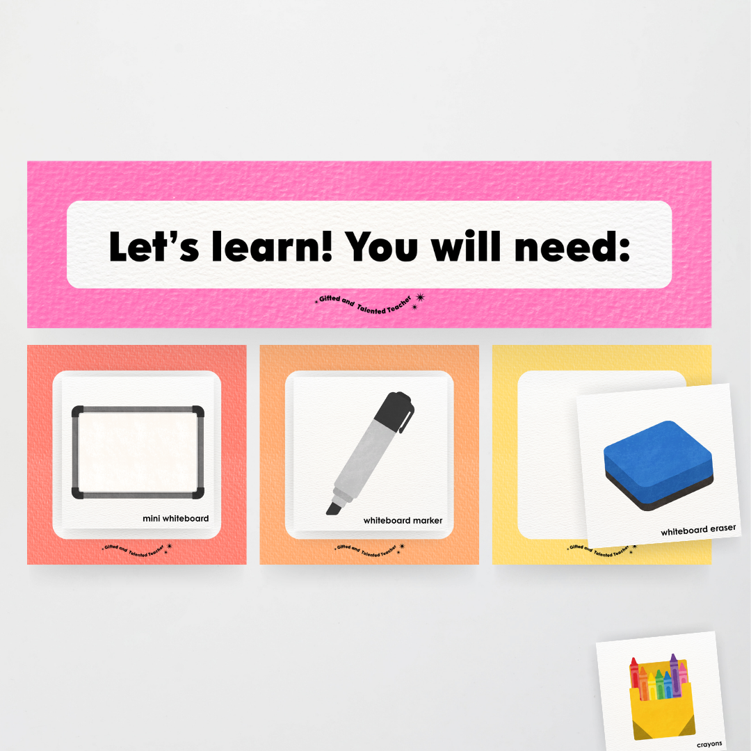 Supplies You Will Need Classroom Display - Rainbow Classroom Decor