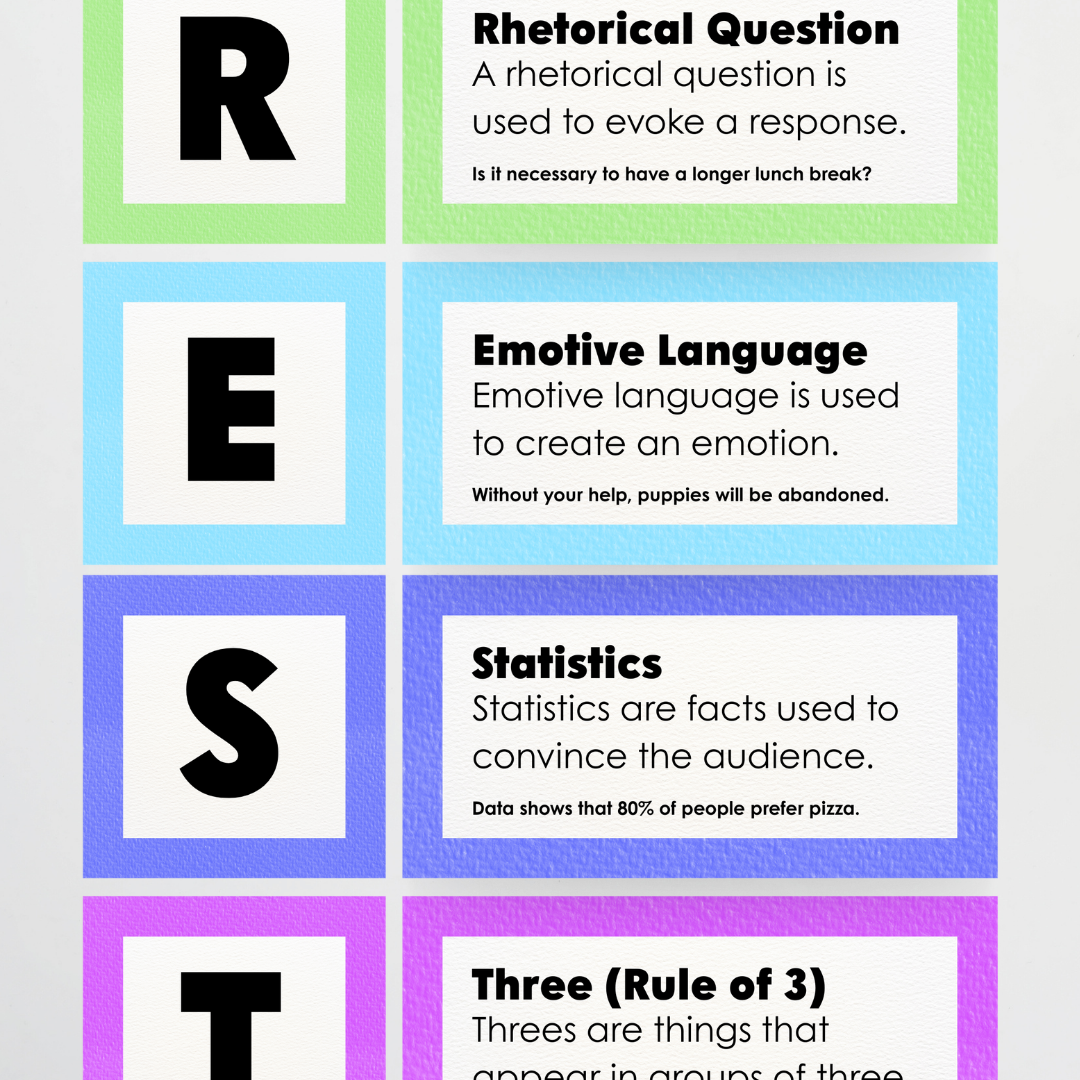 Persuasive Devices: AFOREST - Rainbow Classroom Decor