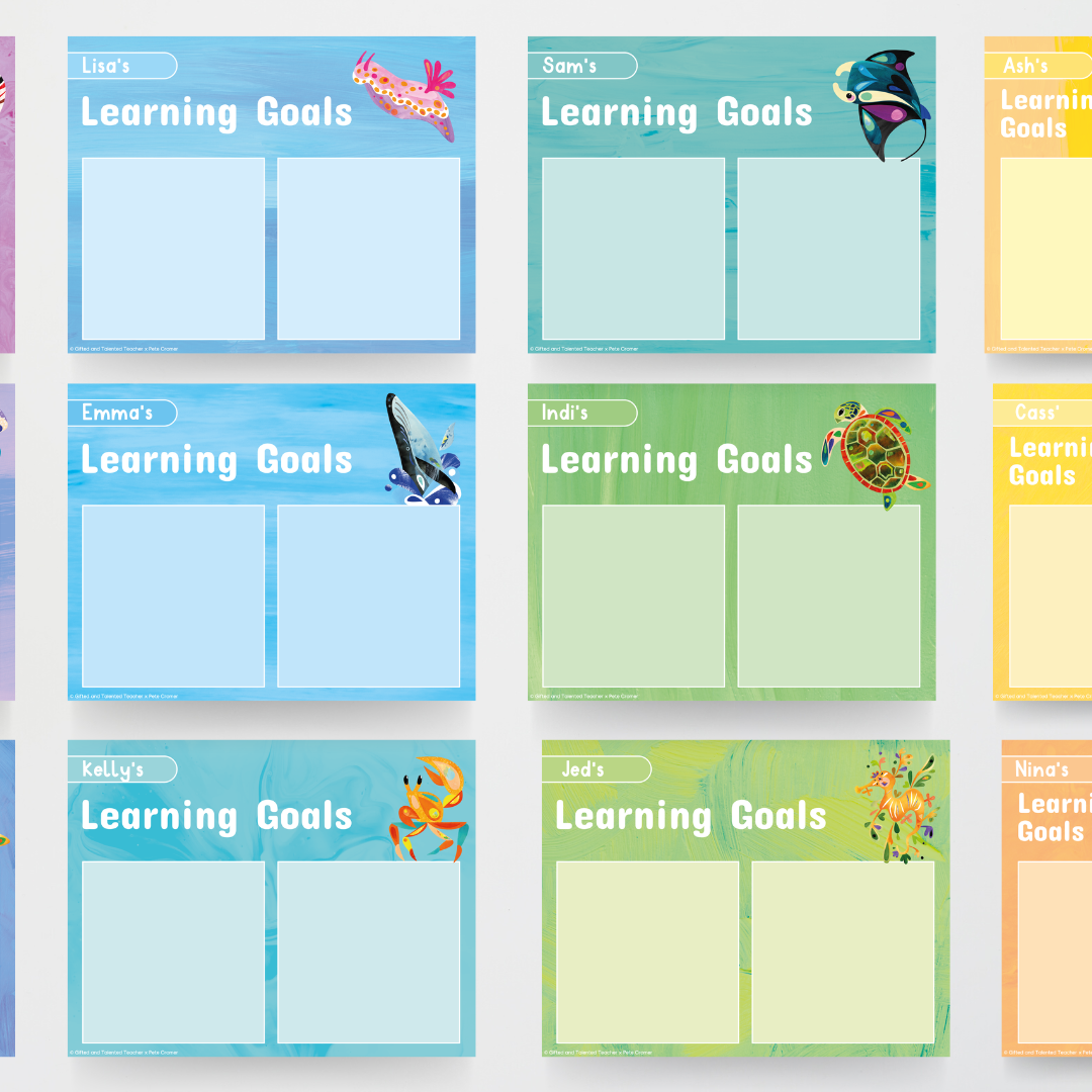 Pete Cromer: Goal Setting Bundle - Sea Life Classroom Decor - Teacher Resources & Classroom Decor