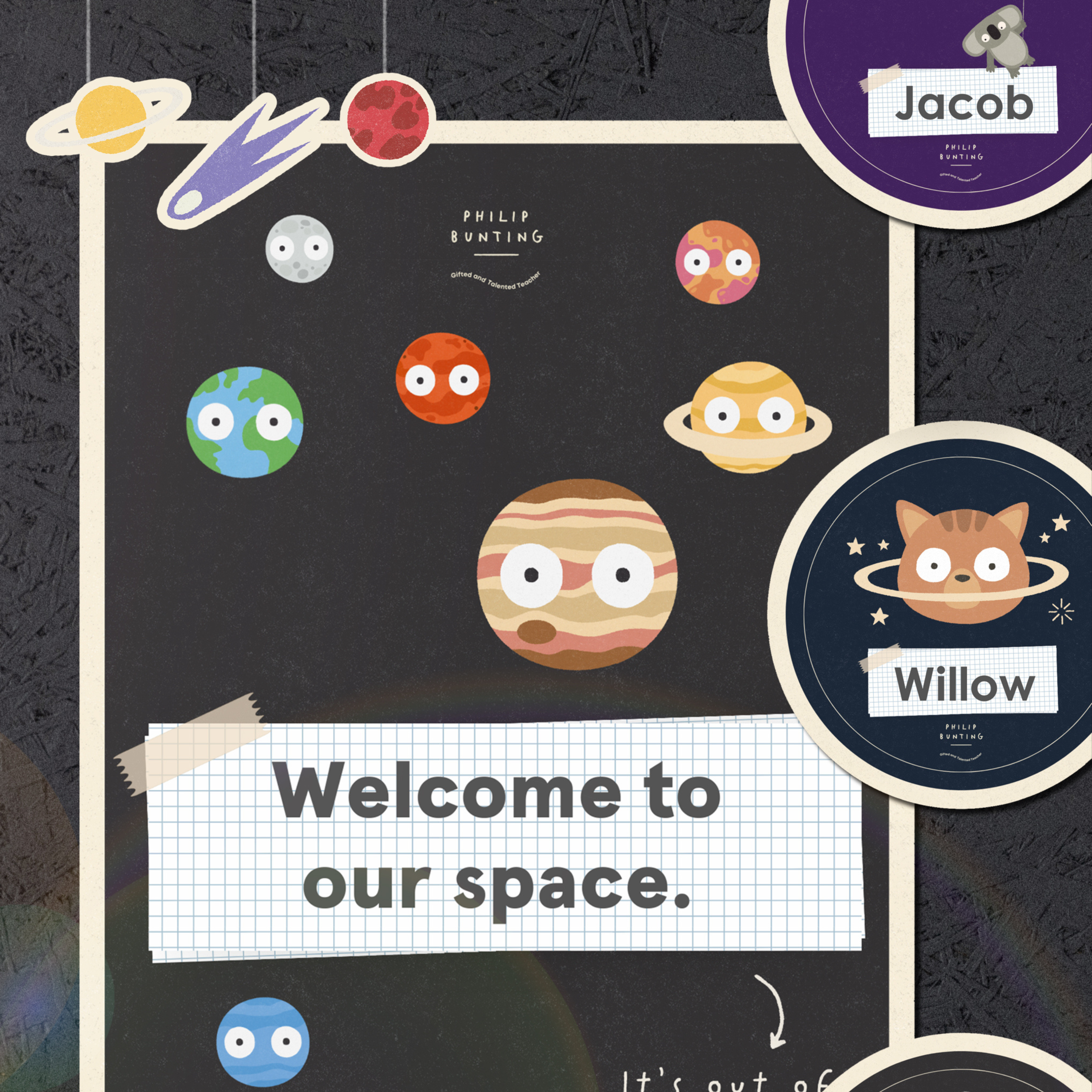 Philip Bunting: Classroom Door Display - Watch this Space Classroom Decor