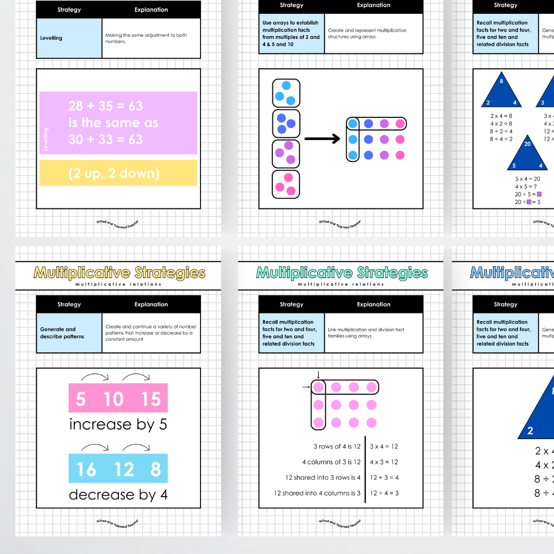 Additive Strategies, Multiplicative Strategies and Fraction Strategies: Year 3