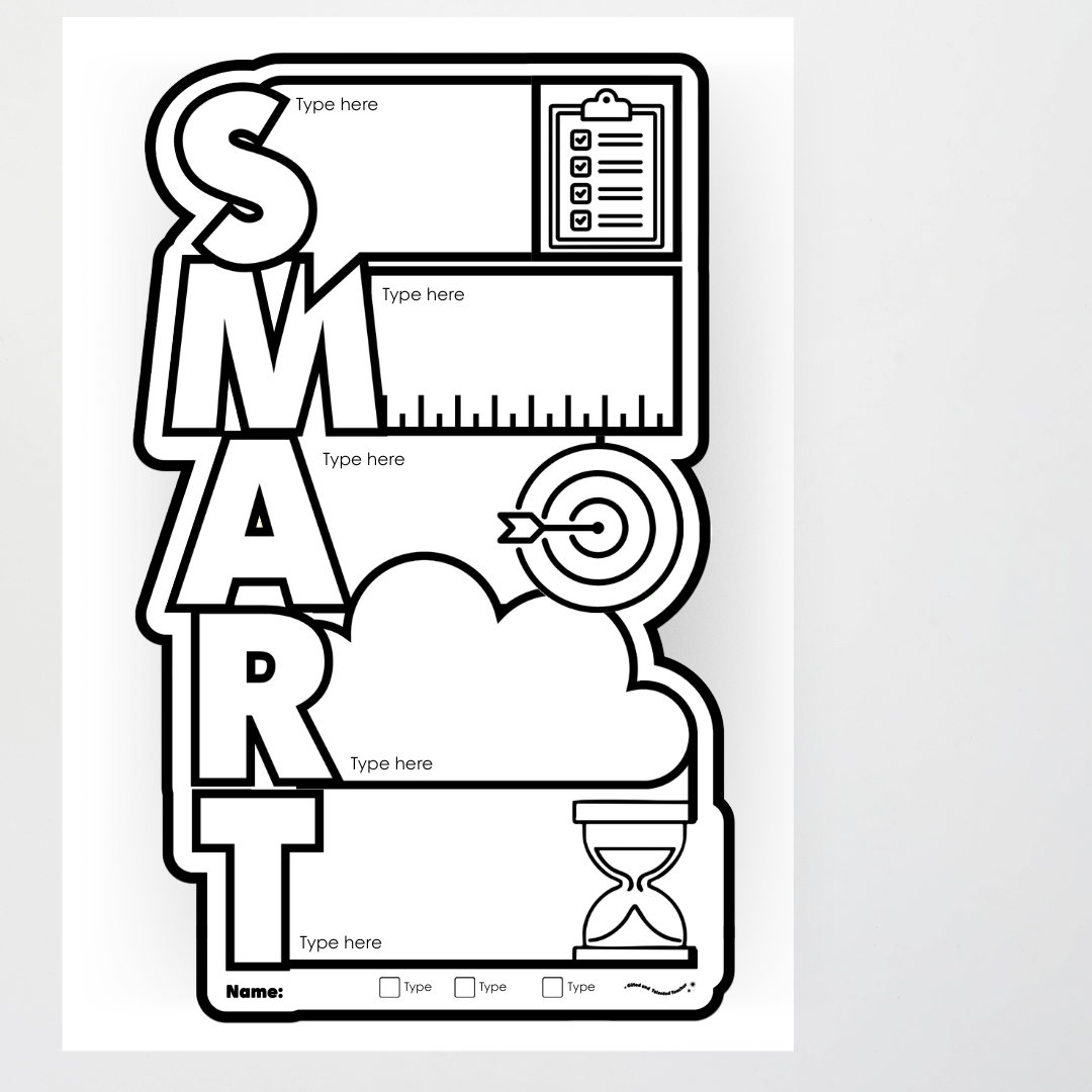 SMART Goal Setting: Student Activity Teacher Resource - Rainbow Classroom Decor - Teacher Resources & Classroom Decor