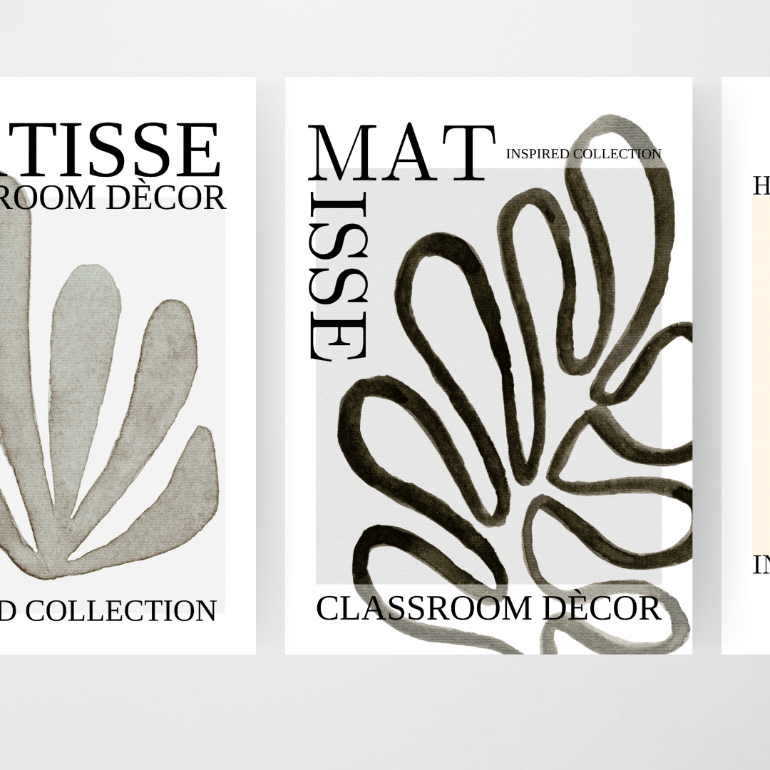 Matisse: Posters - Neutral Classroom Decor - Teacher Resources & Classroom Decor