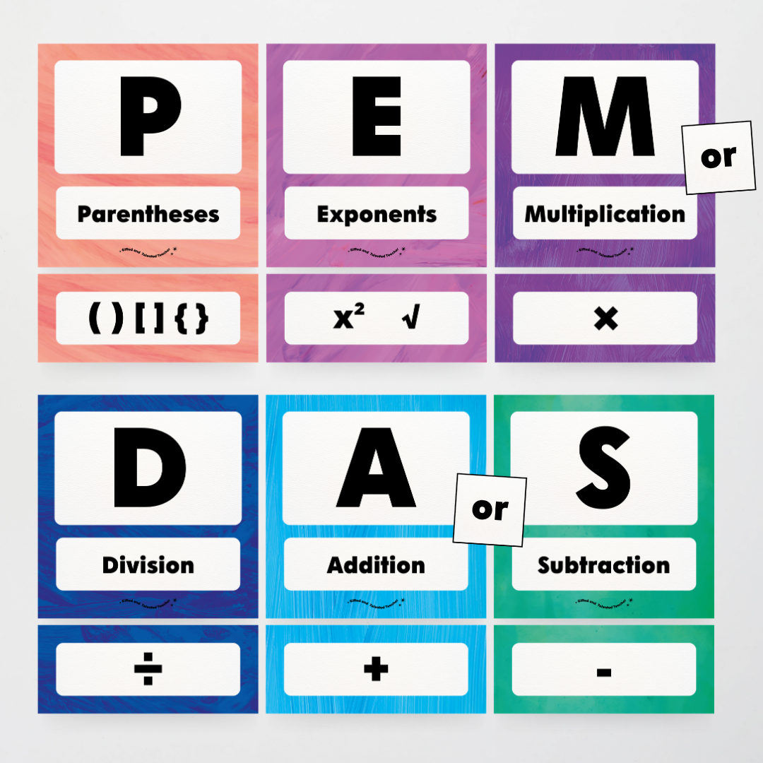 PEMDAS Order of Operations - Insect Life Classroom Decor - Teacher Resources & Classroom Decor