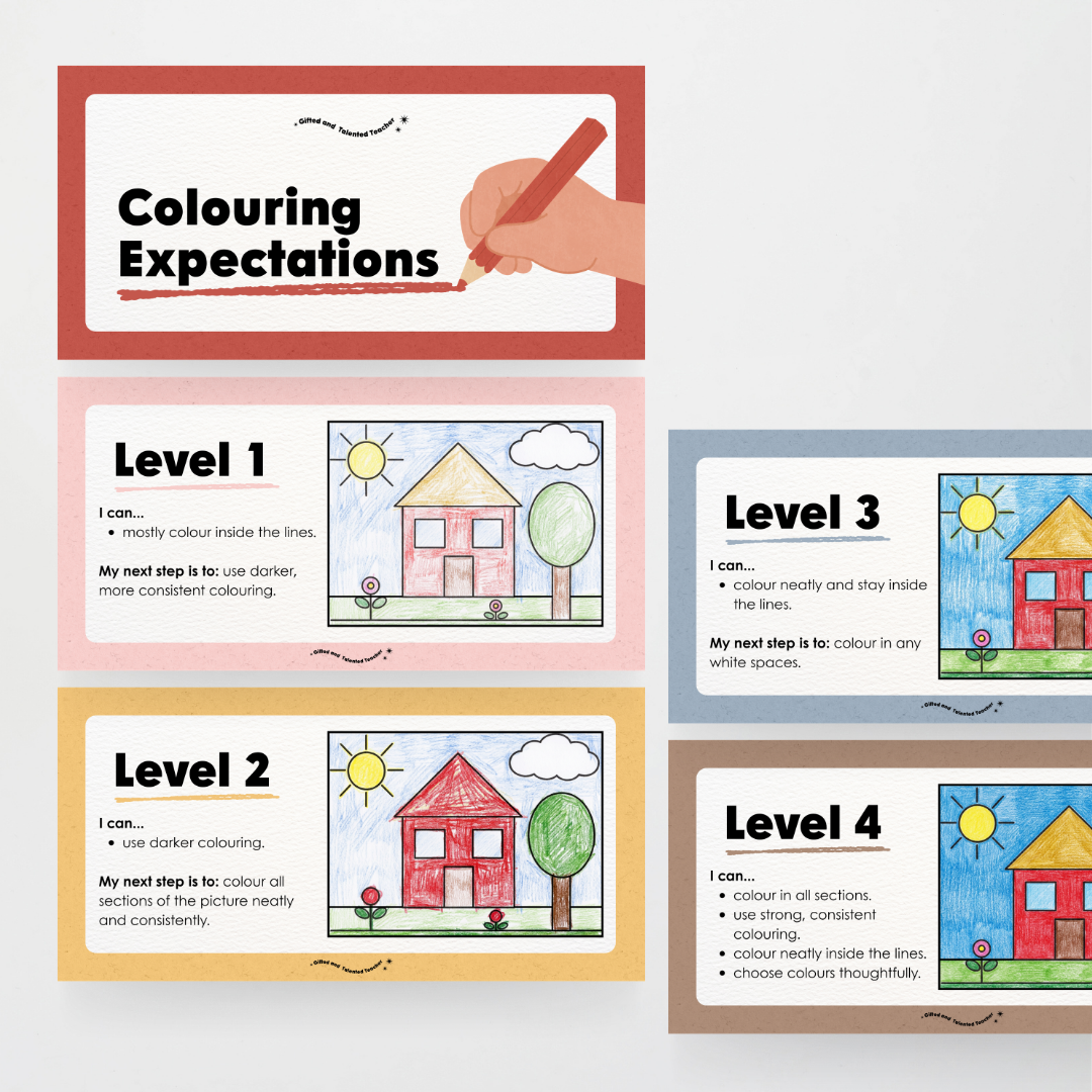 Colouring / Coloring Expectations Classroom Wall Display - Little Circus Classroom Decor