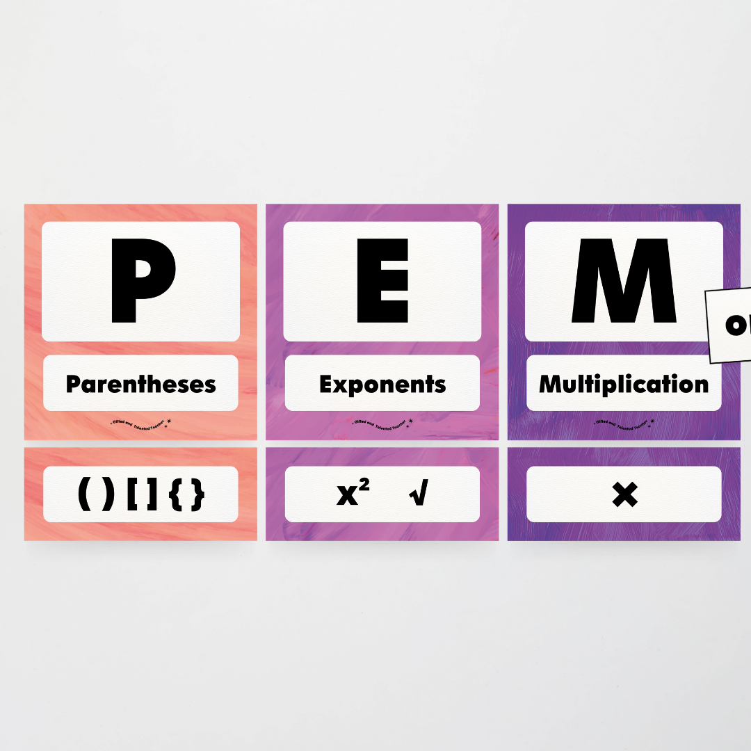 PEMDAS Order of Operations - Insect Life Classroom Decor - Teacher Resources & Classroom Decor