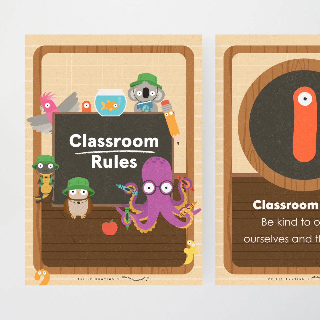Philip Bunting: Classroom Rules - Back to School Classroom Decor