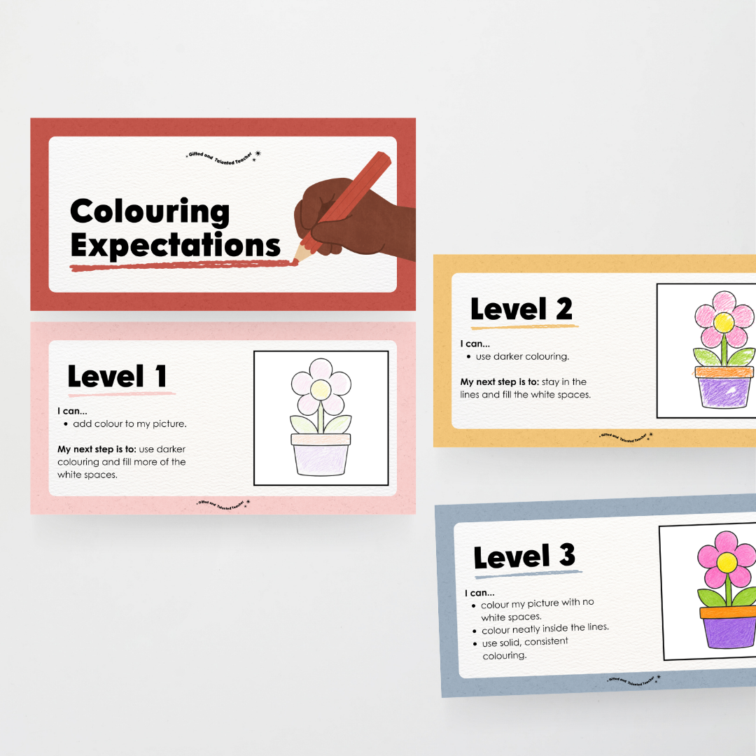 Colouring / Coloring Expectations Classroom Wall Display - Little Circus Classroom Decor
