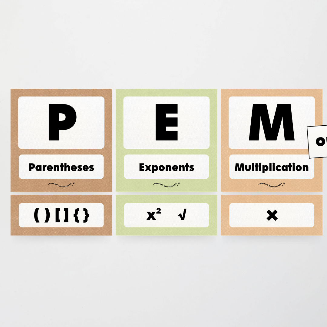 PEMDAS Order of Operations - Woodland Classroom Decor - Teacher Resources & Classroom Decor
